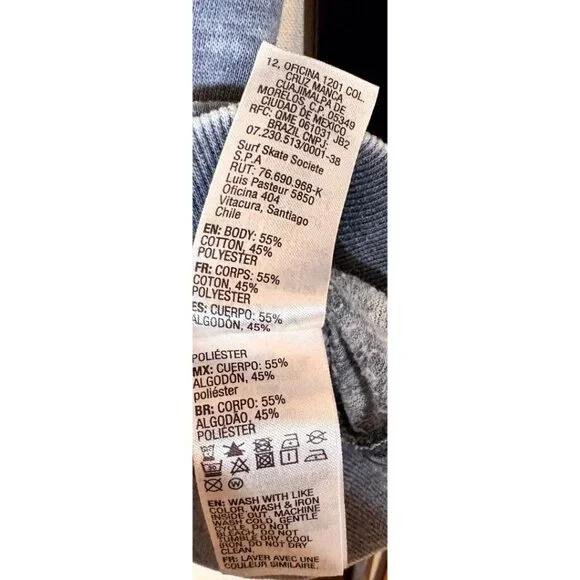 "Roxy “Maybe Today” acid wash sweatshirt blue size S - Picture 8 of 9